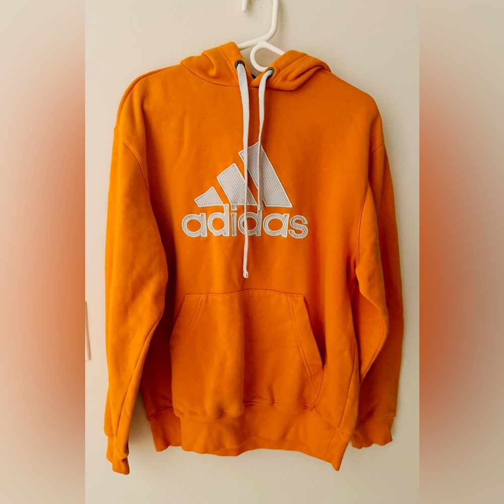 Vintage Men's M Y2K Adidas Center Embroidered Logo Pullover Hoodie Oversized